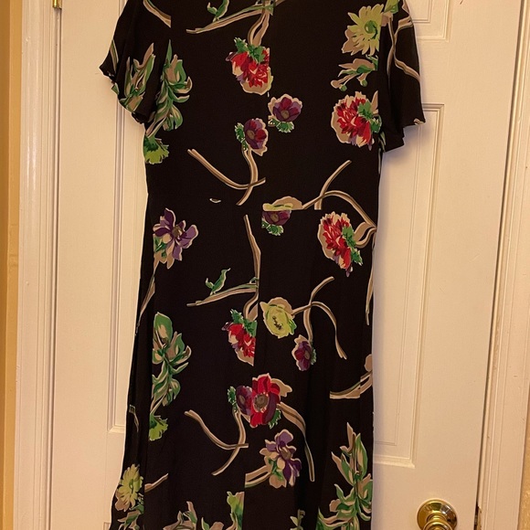 Anthropologie navy flower dress - Picture 5 of 6